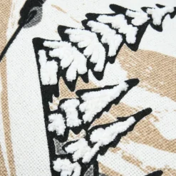 Coussin rectangulaire en coton à motif ski