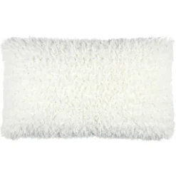 Coussin rectangulaire imitation peau de mouton