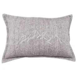 Coussin rectangulaire montagnes en coton brossé