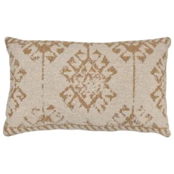 Coussin rectangulaire à motif tissé