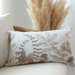 Coussin rectangulaire motif nature