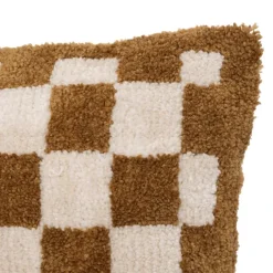 Coussin tufté damier