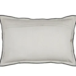 Coussin volant plat feston noir coton