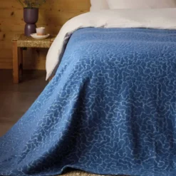 Couverture enlaine Jacquard - Motif nuage