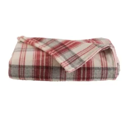 Couverture en laine tartan esprit montagne