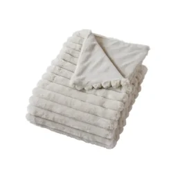 Couverture imitation fourrure et flanelle