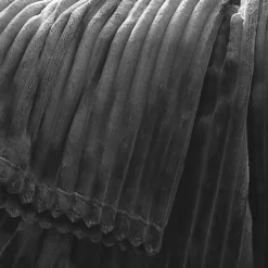 Couverture polaire à effet côtelé 3D