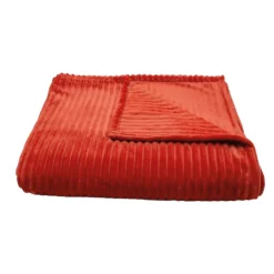 Couverture polaire à effet côtelé 3D