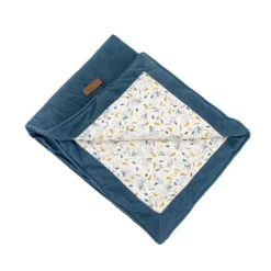 Couverture réversible pour bébé en double gaze de coton et jersey