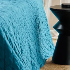Couvre-Lit et Taies d'Oreiller en Velours Matelassé
