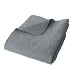 Couvre-lit microfibre à motif floral