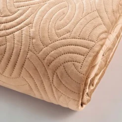 Couvre-lit 3 pièces matelassé velours + deux taies