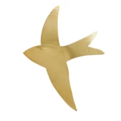 Déco murale hirondelle en laiton