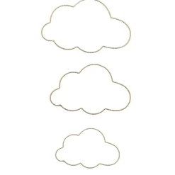 Déco murale nuage fil laiton torsadé