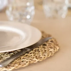 Dessous de plat fibre de palmier ajouré