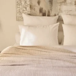 Dessus de lit en coton lavé matelassé boutis