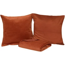 Dessus de lit gaufré avec 2 taies assorties