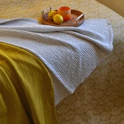 Dessus de lit jacquard motif floral