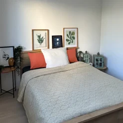 Dessus de lit jacquard motif floral