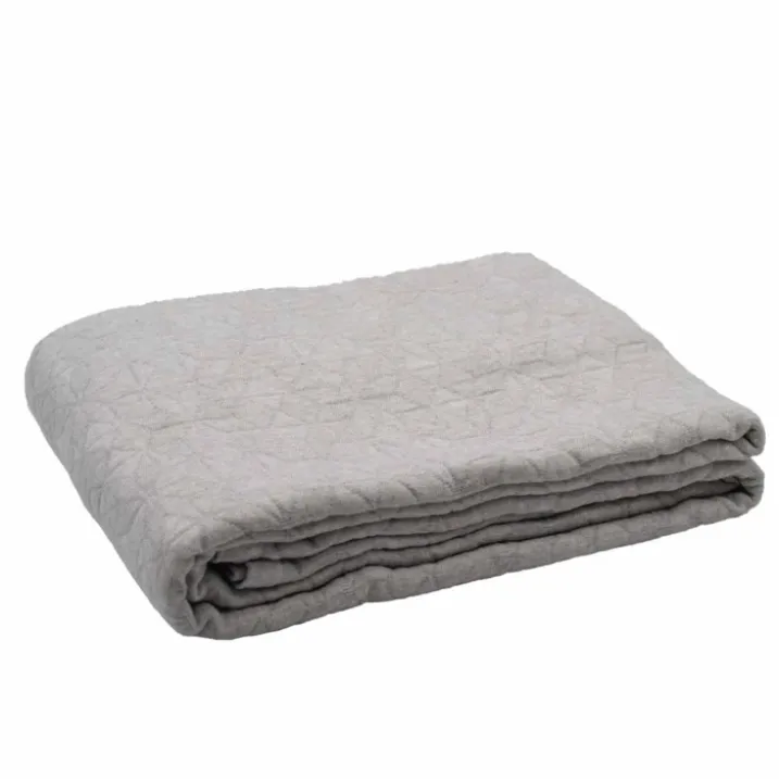 Dessus de lit matelassé en polycoton relief texturé