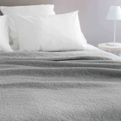 Dessus de lit matelassé en polycoton relief texturé