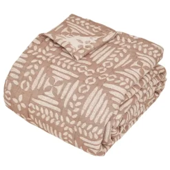 Dessus de lit matelassé à motif ethnique