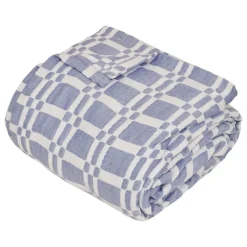 Dessus de lit matelassé à motif géométrique