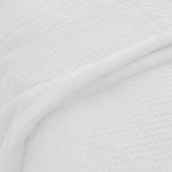 Dessus de lit réversible en coton nid d'abeille