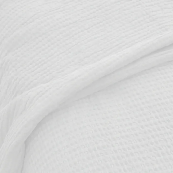 Dessus de lit réversible en coton nid d'abeille