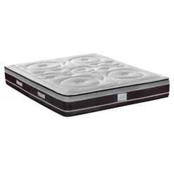 DIVIN - Matelas ressorts ensachés + sommier bois - ferme