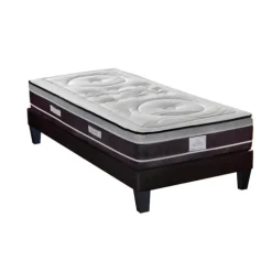 DIVIN - Matelas ressorts ensachés + sommier bois - ferme