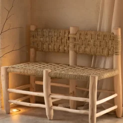 Double banquette Marocaine tressage damier