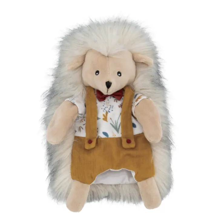 Doudou marionnette Lucien l'hérisson