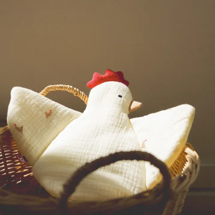 Doudou plat poule Love