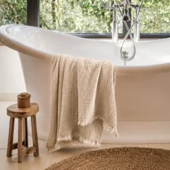 Drap de bain en gaze de coton