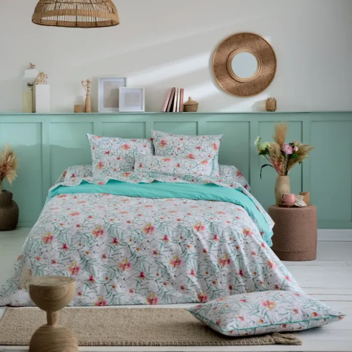 Drap en coton floral exotique