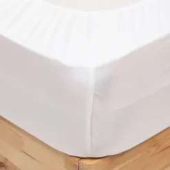 Drap housse aspect coton lavé