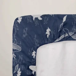 Drap-housse bébé en jersey 100% coton extensible baleine