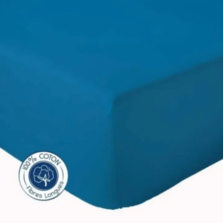 Drap Housse coton bonnet 23 cm fabriqué en France