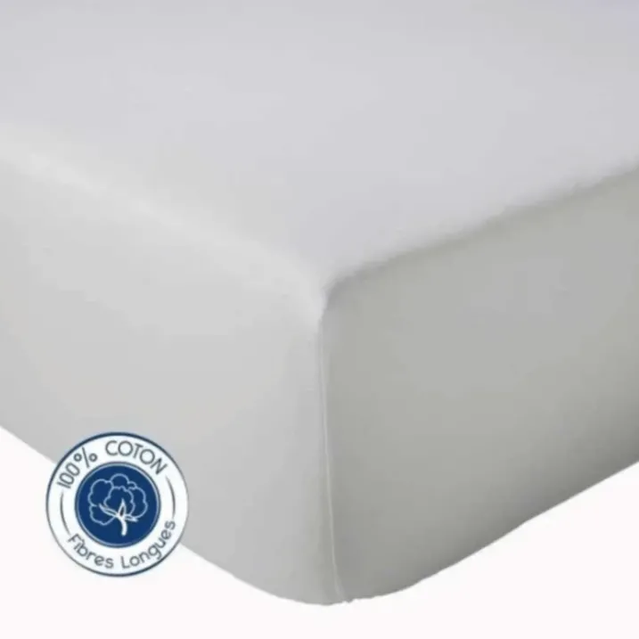 Drap Housse coton bonnet 23 cm fabriqué en France