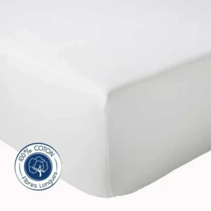 Drap Housse coton bonnet 23 cm fabriqué en France