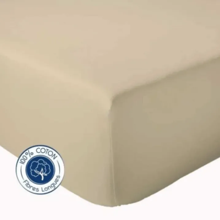 Drap Housse coton bonnet 23 cm fabriqué en France