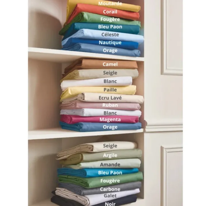 Drap housse 100 % coton 57 fils