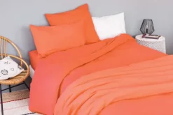 Drap housse en coton Lavé Oekotex