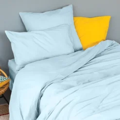 Drap housse en coton Lavé Oekotex