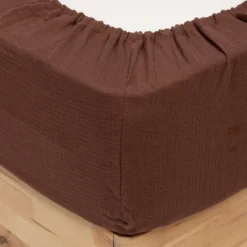 Drap housse en gaze de coton