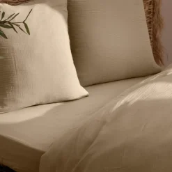 Drap housse en gaze de coton