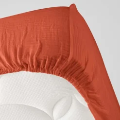 Drap Housse en gaze de coton ANGELIA