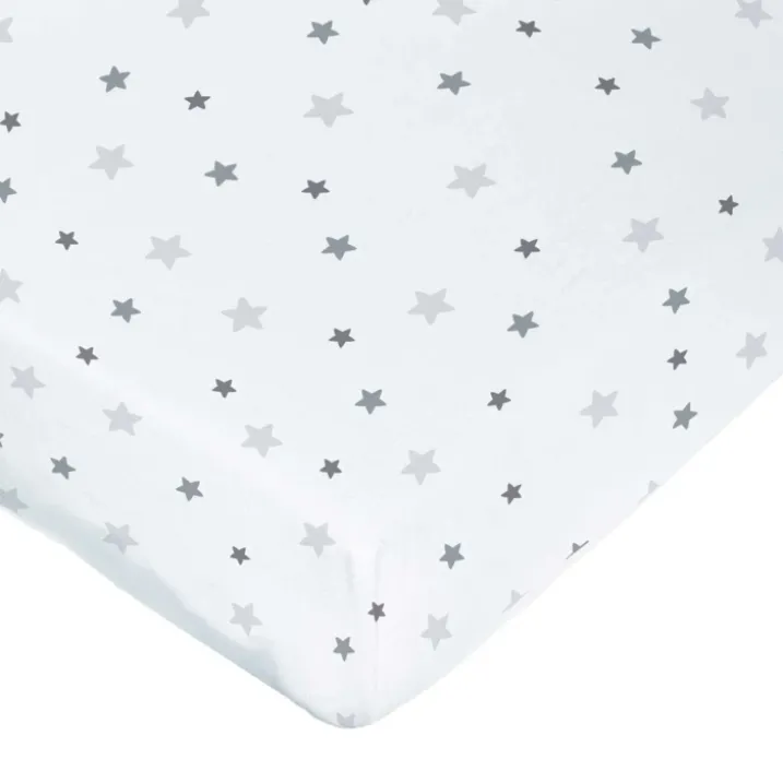 Drap housse imprimé étoiles multicolores