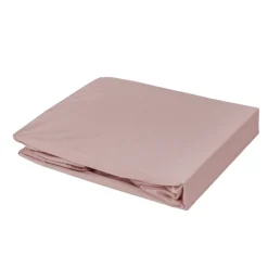 Drap housse élastiqué en 100% coton peigné